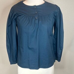Girls XL/12 NWT Navy Blue Top Organically Grown Cotton Blend 52%Cotton 48%Modal